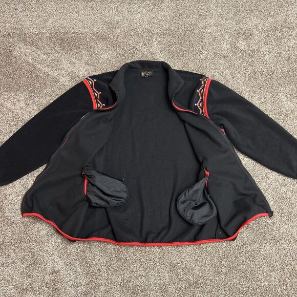 Bob Macke Wearable Art Womens XL Black Floral Embroidered Jacket Zip Up Shacket - Picture 4 of 6